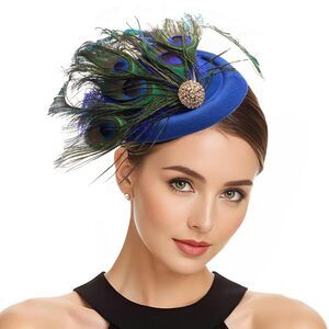 5569 Women's Fascinators Pillbox Hat With Headband & Clip- Embellished